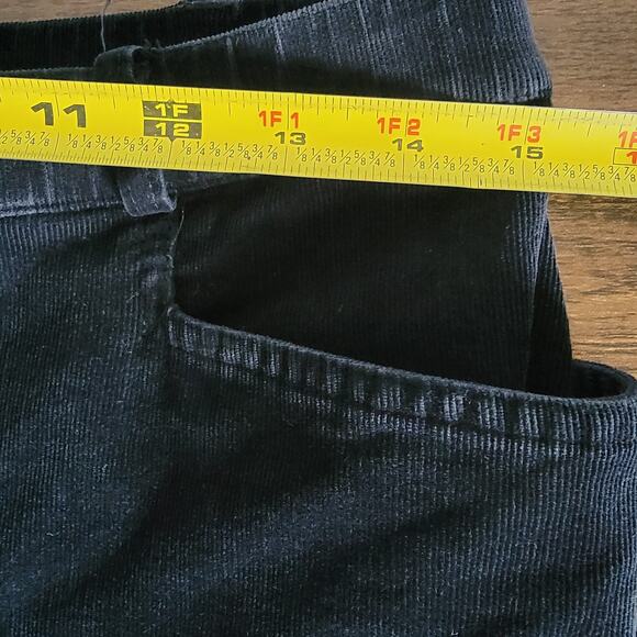 Tribal Corduroy Stretch Extensible Straight Leg Pants Black Sz 8 PETITE Preppy - Picture 5 of 10